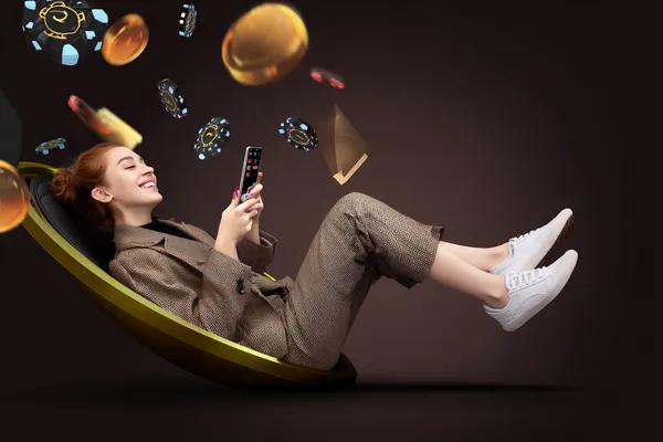 BANGBEF Mobile Casino — Play anytime, anywhere A player using their smartphone during a festive local event, representing BANGBEF’s fully mobile-friendly casino.